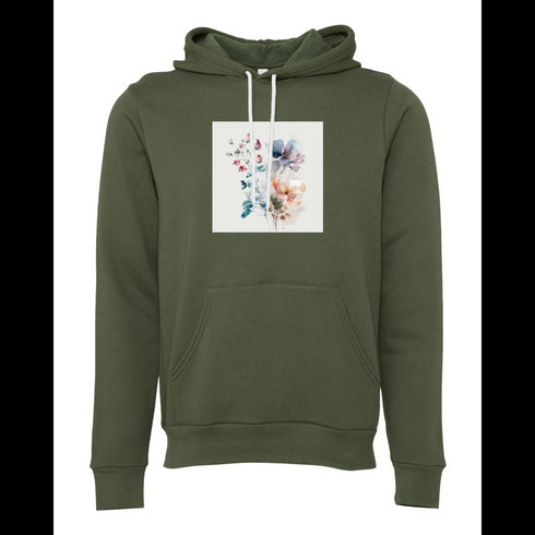 Watercolor Flower Bella canvas hoodie 3719